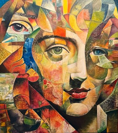 The Many Faces of the Self 90 x 100 cm
