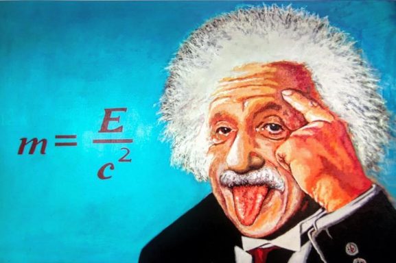Albert Einstein 110 x 100 cm