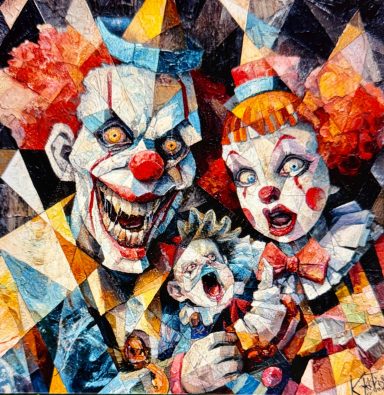 Horror Clowns 90 x 90 cm