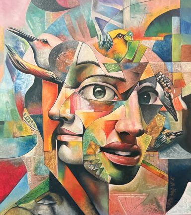 The Many Eyes of the Soul. 100 x 100 cm