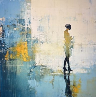 Between fire and Silence 100 x 100 cm