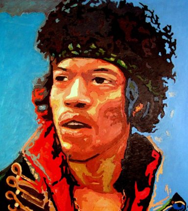 Jimi Hendrix 100 x 90 cm