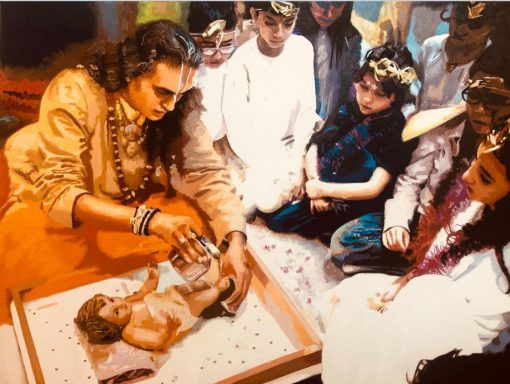 Guruthi 110 x 90 cm