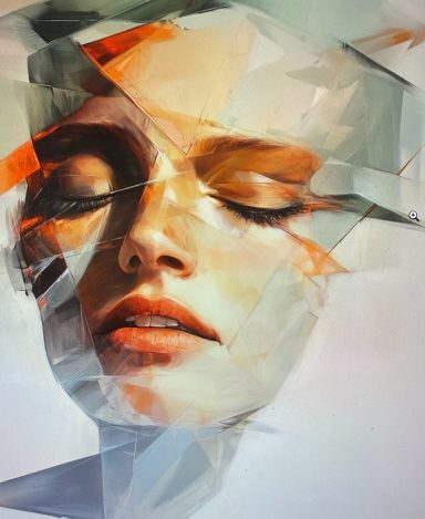 Young ice. 90 x 100 cm